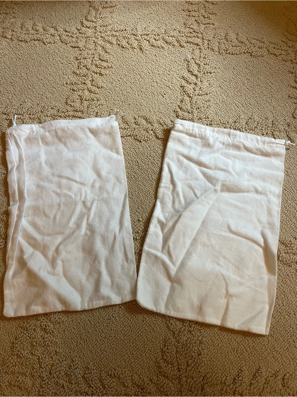 Prada Milano Dust Bags - Pair in Cream shoe bags